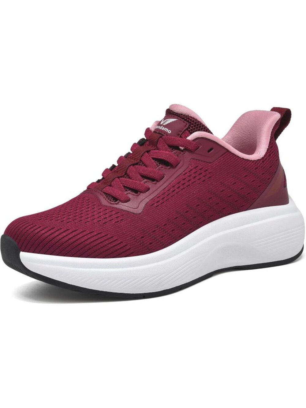 Women's Red Comfortable Rebound Running Tennis Shoes Athletic Fashion Sneakers